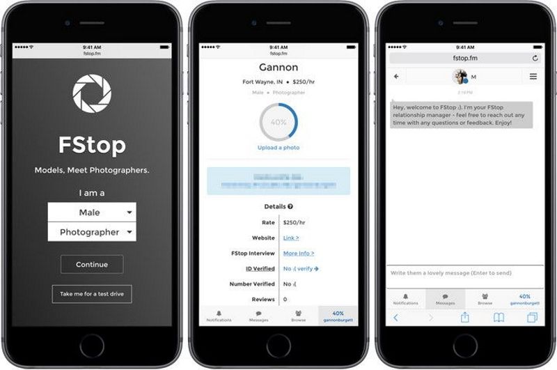 FStop - een Tinder-achtige app voor fotografen
