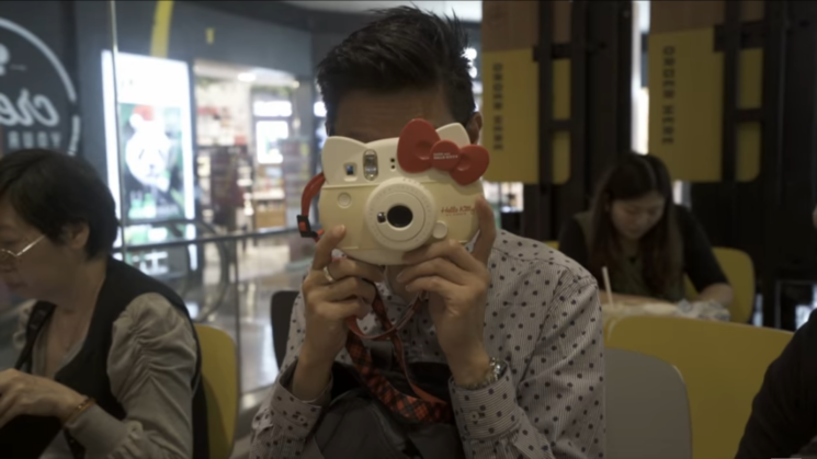Hello Kitty camera vs. Lomo Instax