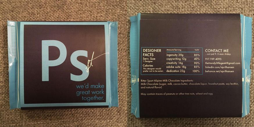 Designer maakt visitekaartjes van chocolade