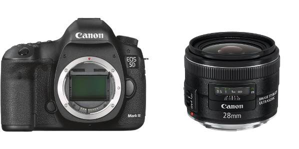 Canon 5D Mark III en Canon EF 28mm USM
