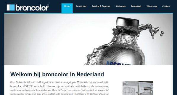 Nederlandse website broncolor