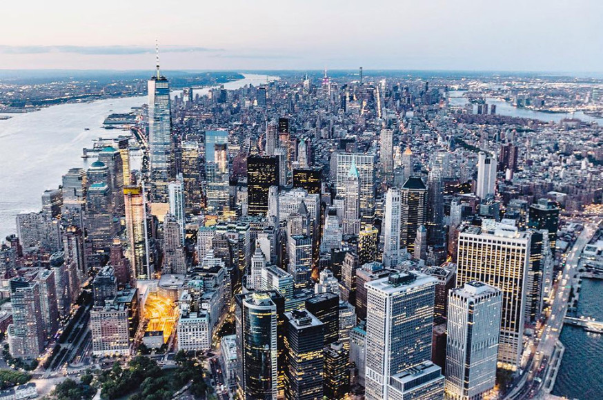 De prachtige skyline van New York De prachtige skyline van New York