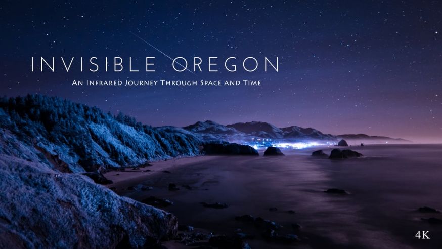 De landschappen van Oregon in infrarood