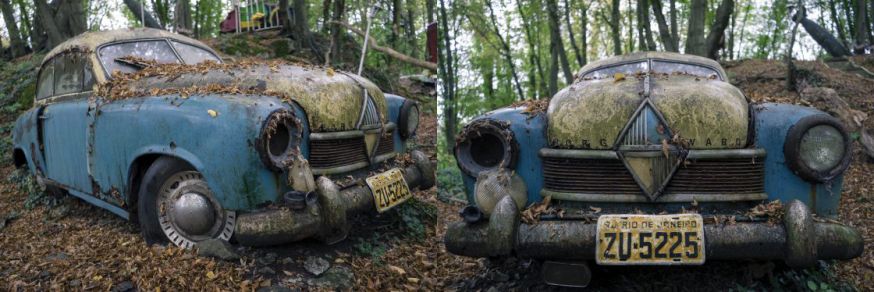 Verlaten auto’s uit de jaren 50