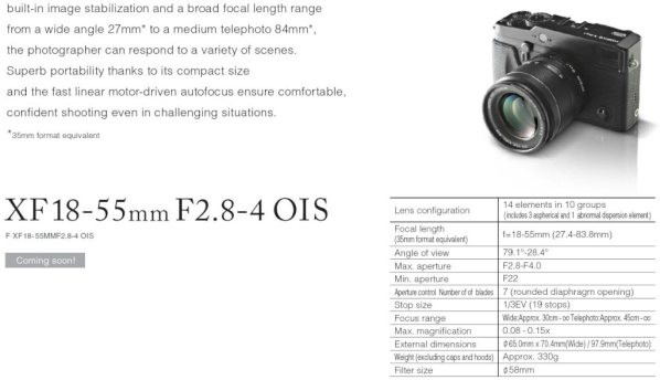 Fujifilm XF 18-55mm OIS