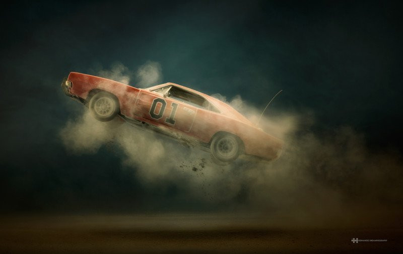 Recreaties van The Dukes of Hazzard scènes Recreaties van The Dukes of Hazzard scènes