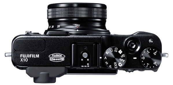 Fujifilm X10 top