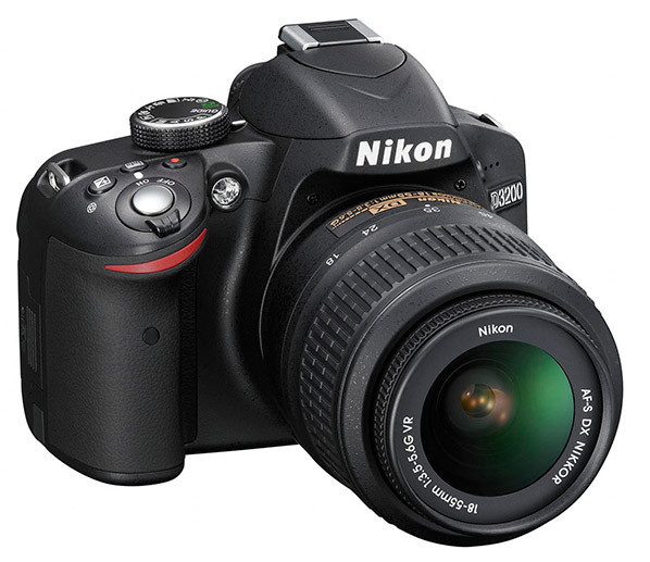 Nikon D3200 schuin