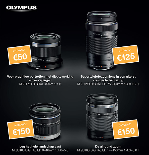 Olympus zomerpromotie objectieven