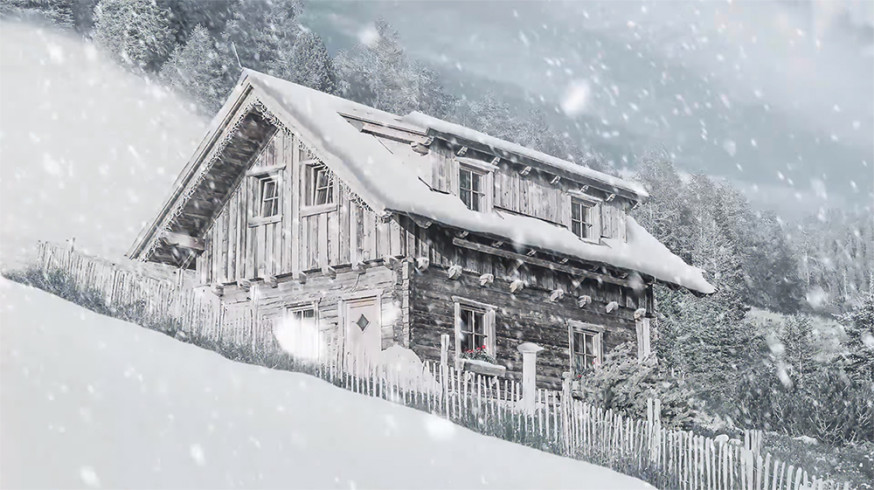 Witte kerst Photoshop