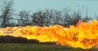 Vlammenwerper gefilmd in slow motion en 4K